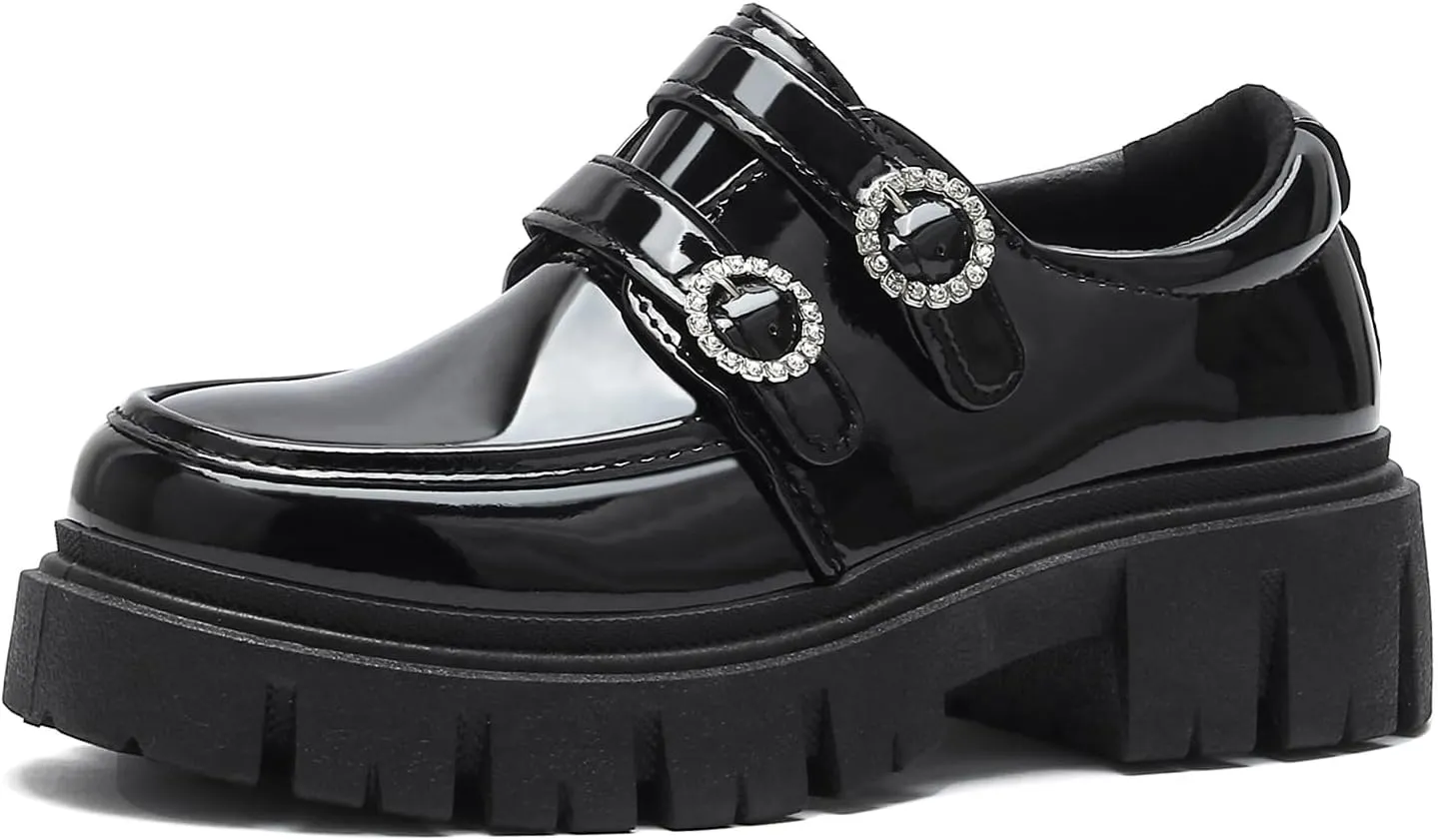 Loafers for Women, Comfortable Platform Chunky Loafers Women, Patent Leather Loafers Women, Fashion Penny Loafers Ladies Business Causal Work Shoes