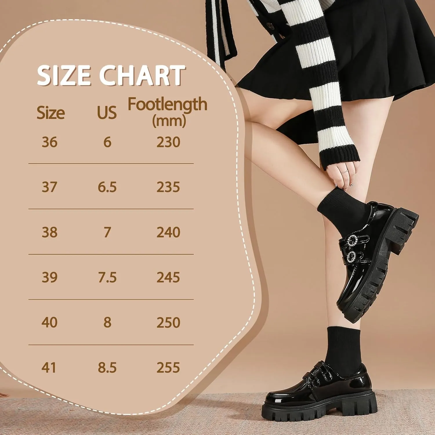 Loafers for Women, Comfortable Platform Chunky Loafers Women, Patent Leather Loafers Women, Fashion Penny Loafers Ladies Business Causal Work Shoes