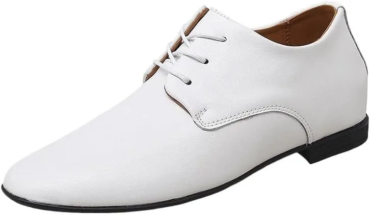 Luxury Men's Shoes Men's Comfort Orthopedic Dress Shoes Oxford Quality Patent Leather White Wedding Black Leather Soft Man Dress Formal Shoe Male