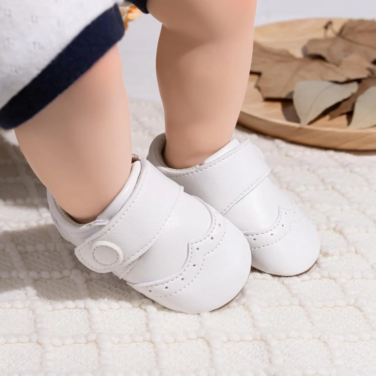 Meckior Infant Baby Girls Boys Premium Soft Sole Tassel Bowknot Moccasins Toddler Prewalker Princess Anti-Slip Crib Baptism Loafers Shoes
