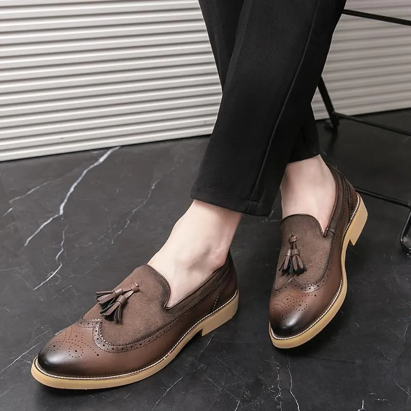 Men Business Dress Casual Fashion Elegant Formal ShoesSlip-on Evening Dress Loafers Party Tassel Leather Dress Shoes Wedding Shoes Men's Oxford Comfort Loafers Business Shoes