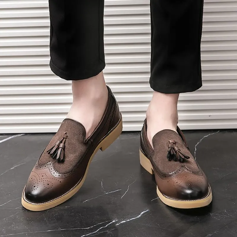 Men Business Dress Casual Fashion Elegant Formal ShoesSlip-on Evening Dress Loafers Party Tassel Leather Dress Shoes Wedding Shoes Men's Oxford Comfort Loafers Business Shoes