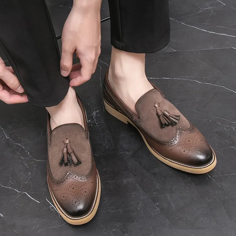 Men Business Dress Casual Fashion Elegant Formal ShoesSlip-on Evening Dress Loafers Party Tassel Leather Dress Shoes Wedding Shoes Men's Oxford Comfort Loafers Business Shoes