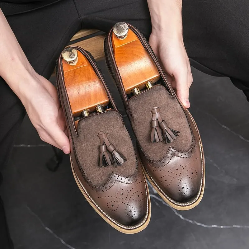 Men Business Dress Casual Fashion Elegant Formal ShoesSlip-on Evening Dress Loafers Party Tassel Leather Dress Shoes Wedding Shoes Men's Oxford Comfort Loafers Business Shoes