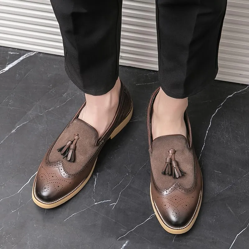 Men Business Dress Casual Fashion Elegant Formal ShoesSlip-on Evening Dress Loafers Party Tassel Leather Dress Shoes Wedding Shoes Men's Oxford Comfort Loafers Business Shoes