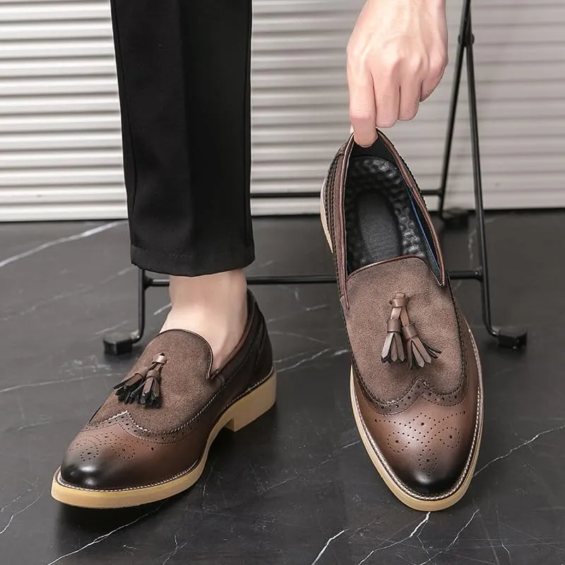 Men Business Dress Casual Fashion Elegant Formal ShoesSlip-on Evening Dress Loafers Party Tassel Leather Dress Shoes Wedding Shoes Men's Oxford Comfort Loafers Business Shoes