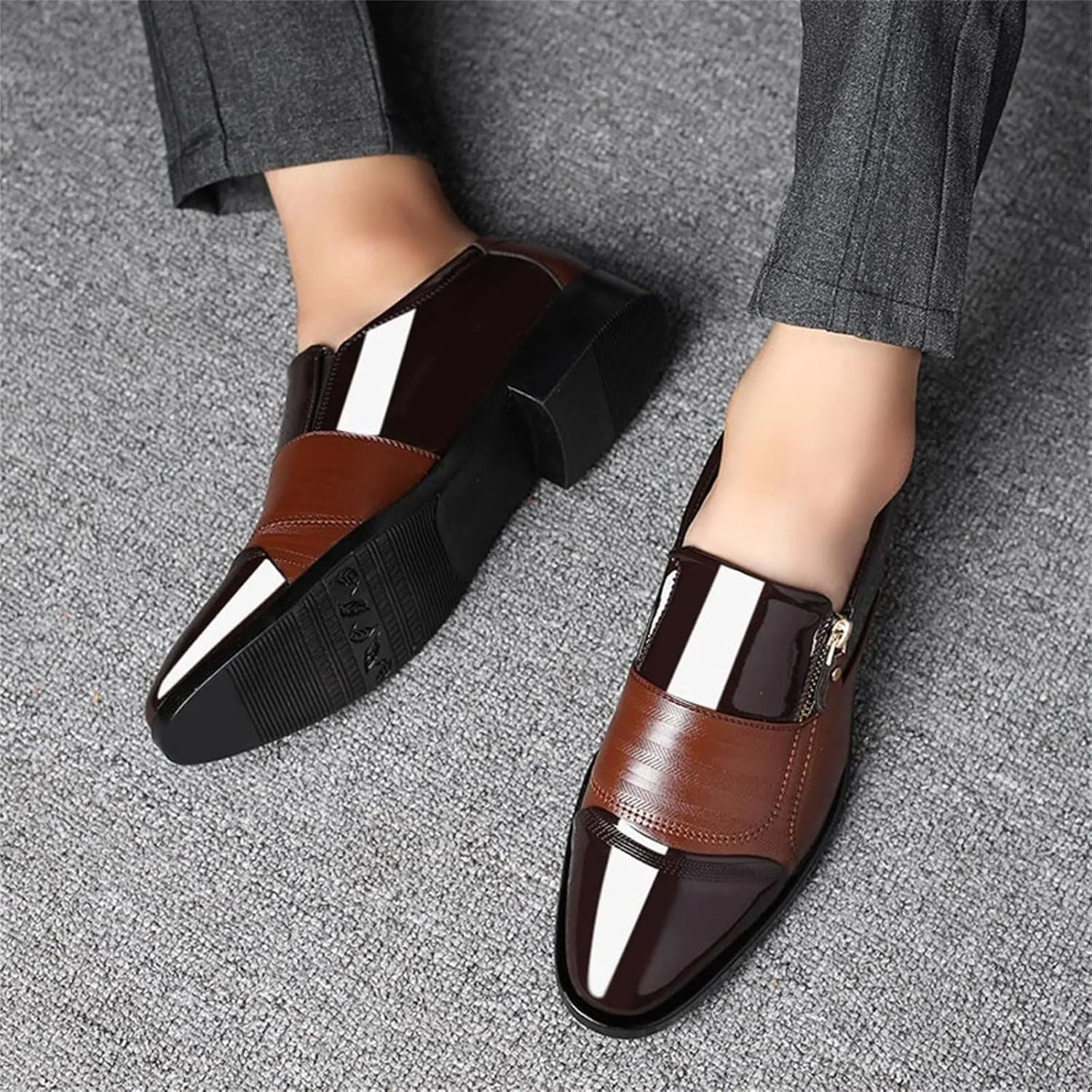 Mens Business Casual Comfort Shoes Classical Style Men's Breathable Hollow Business Men's Dress Shoes Size 11 Black