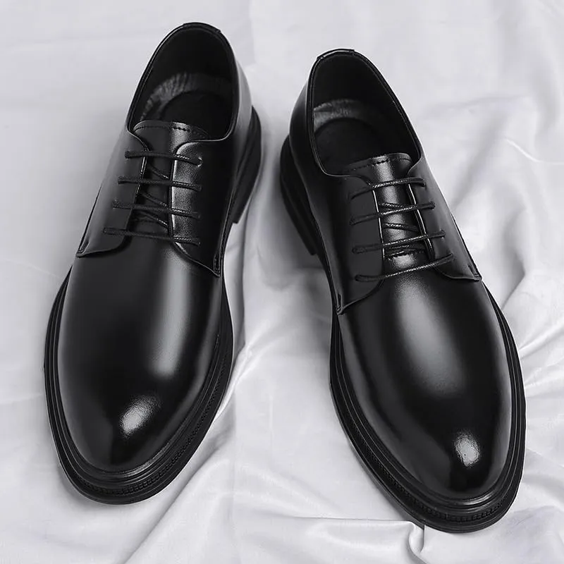 Men's Business Casual Dress Shoes Mens Italy Classic Lace-Up Brogue Oxfords Shoes Modern Formal Leather Derby Shoes(10)