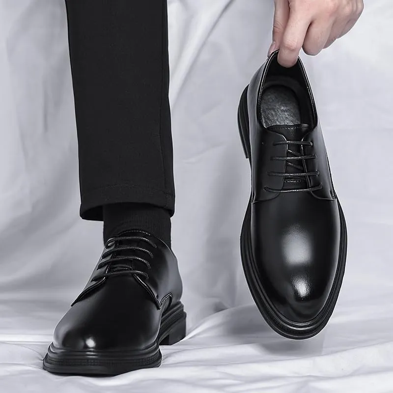 Men's Business Casual Dress Shoes Mens Italy Classic Lace-Up Brogue Oxfords Shoes Modern Formal Leather Derby Shoes(10)