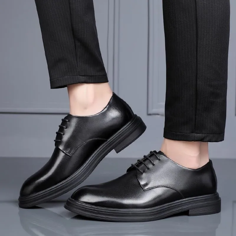 Men's Business Derby Shoes Mens Lace-up Patent Leather Tuxedo Shoes Lace-Up Lightweight Casual Walking Shoes for Men(8)