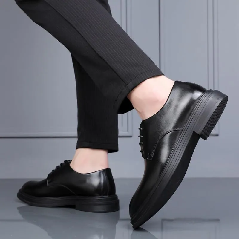 Men's Business Derby Shoes Mens Lace-up Patent Leather Tuxedo Shoes Lace-Up Lightweight Casual Walking Shoes for Men(8)