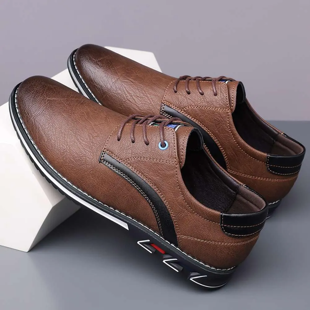 Men's Business Office Oxford Shoes Plus Size Leather Fashion Dress Sneakers Comfort Walking Driving Shoes