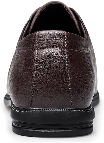 Men's Bussiness Formal Oxfords Genuine Leather Classic Slip On Dress Shoes Non-Slip Casual Derby Shoe for Men
