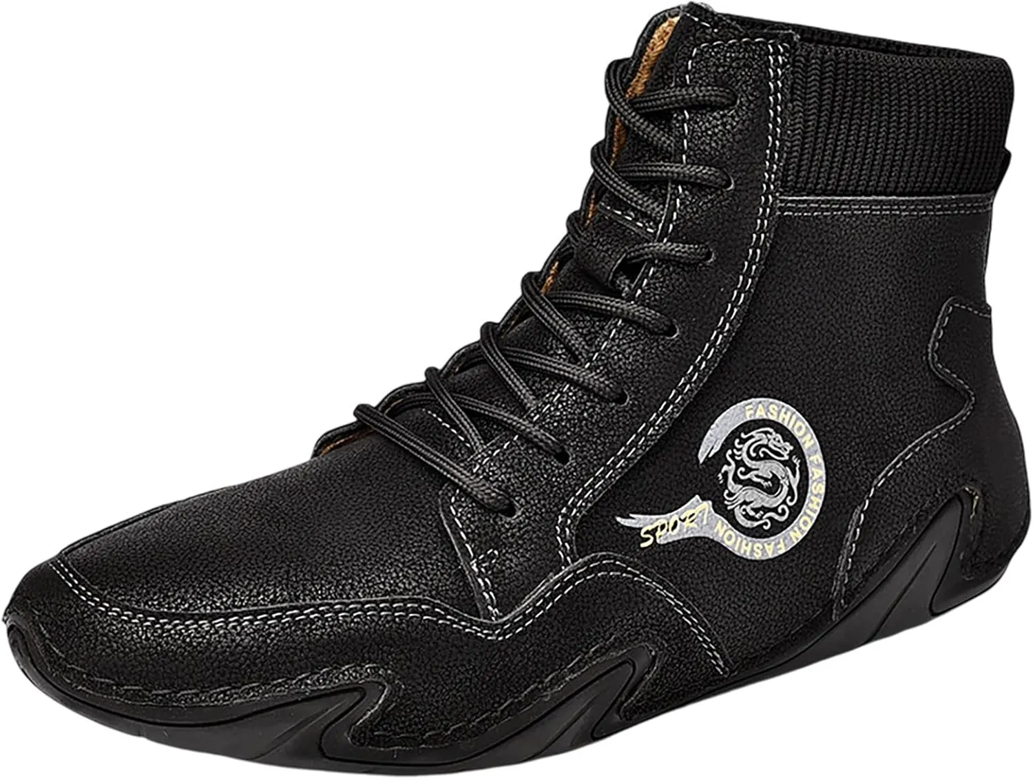 Men's Casual Shoes Korean Version High Top Round Toe Breathable Daily Dad's Shoes Mens Lite Adapt Sneaker