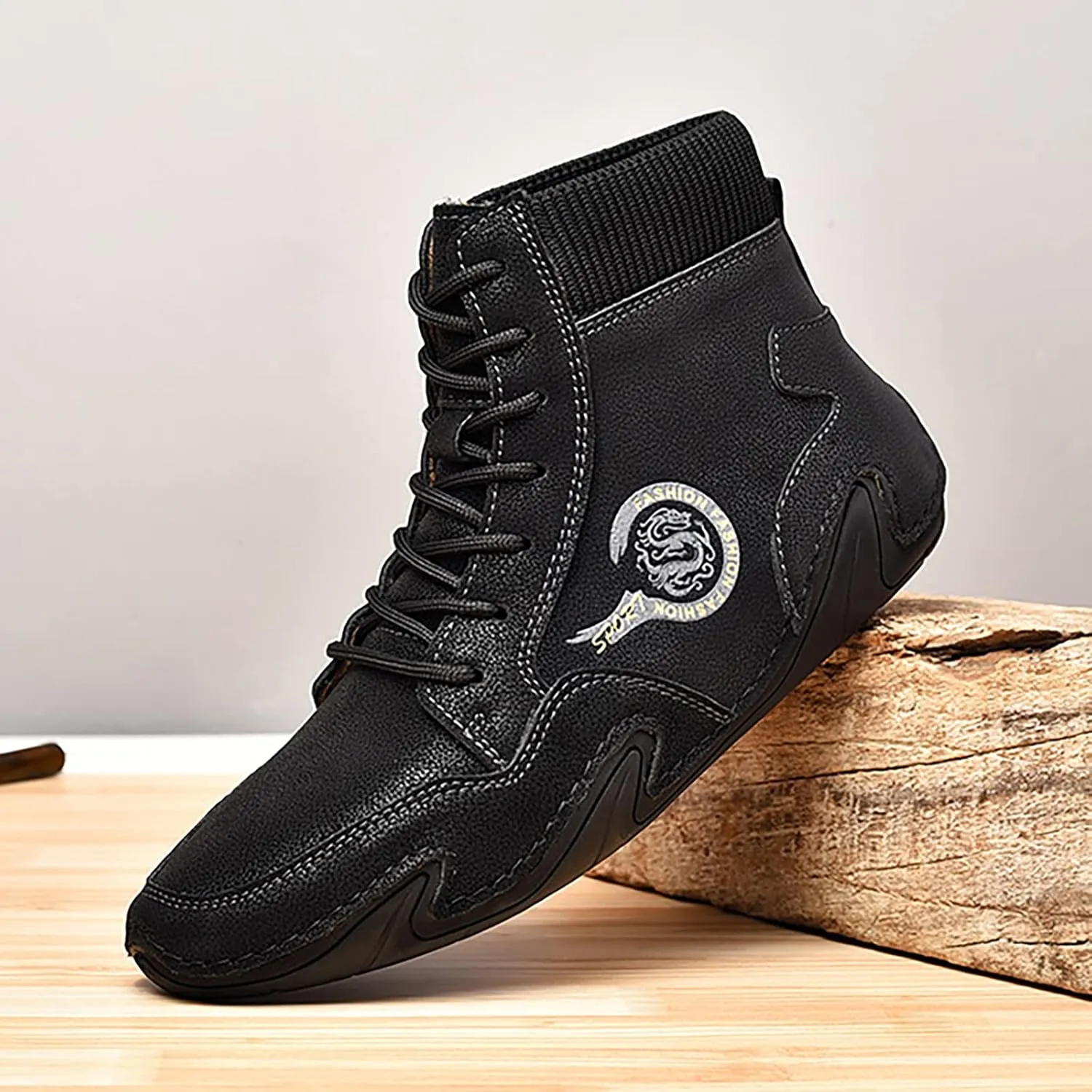 Men's Casual Shoes Korean Version High Top Round Toe Breathable Daily Dad's Shoes Mens Lite Adapt Sneaker