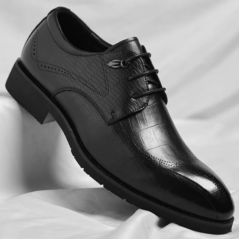 Men's Classic Dress Shoes Formal Business Lace Up Leather Oxford Shoes for Men