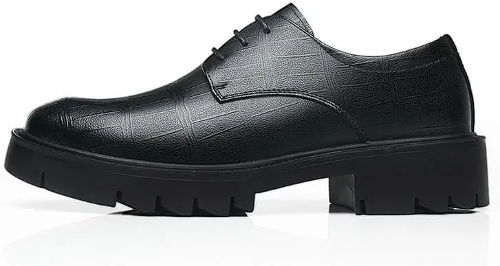 Men's Classic Leather Dress Shoes Men Formal Business Oxford Derby Shoes Wingtip Retro Brogue Shoes for Men(6.5)