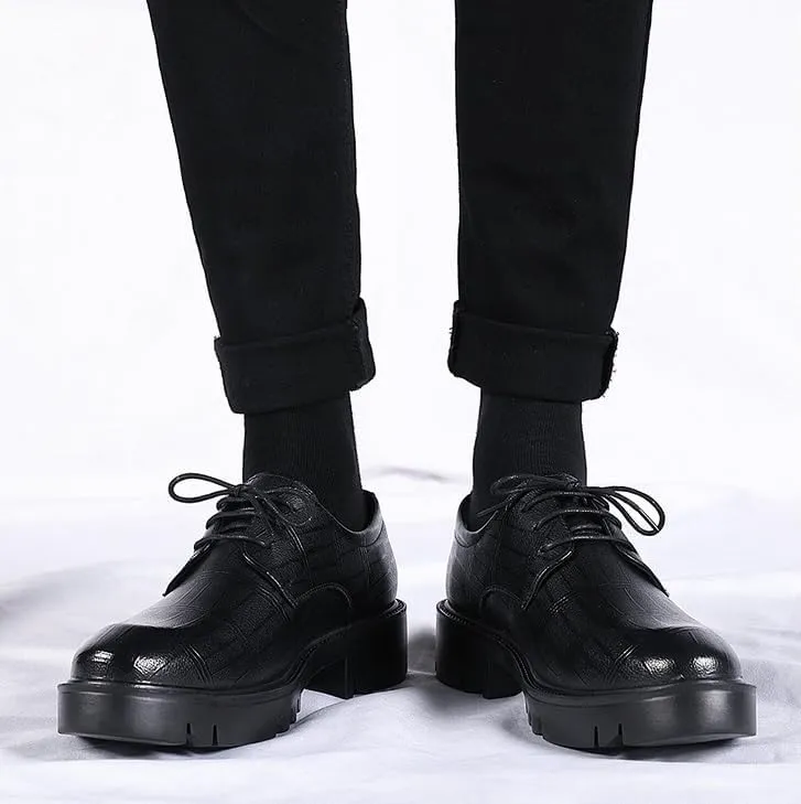 Men's Classic Leather Dress Shoes Men Formal Business Oxford Derby Shoes Wingtip Retro Brogue Shoes for Men(6.5)