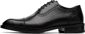 Men's Classic Modern Formal Oxford Brogues Lace Up Dress Shoes Elegant Wedding Shoes for Men