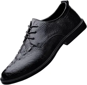 Men's Classic Oxfords Shoes Mens Modern Genuine Leather Business Tuxedo Shoes Casual Comfort Formal Dress Shoes for Men
