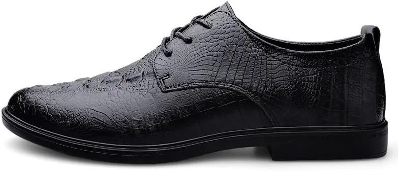 Men's Classic Oxfords Shoes Mens Modern Genuine Leather Business Tuxedo Shoes Casual Comfort Formal Dress Shoes for Men