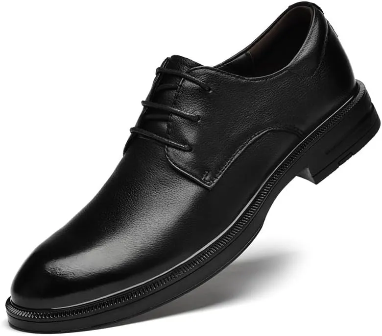 Men's Classic Patent Lace-up Formal Oxford Non-Slip Waterproof Business Formal Derby Shoes for Men