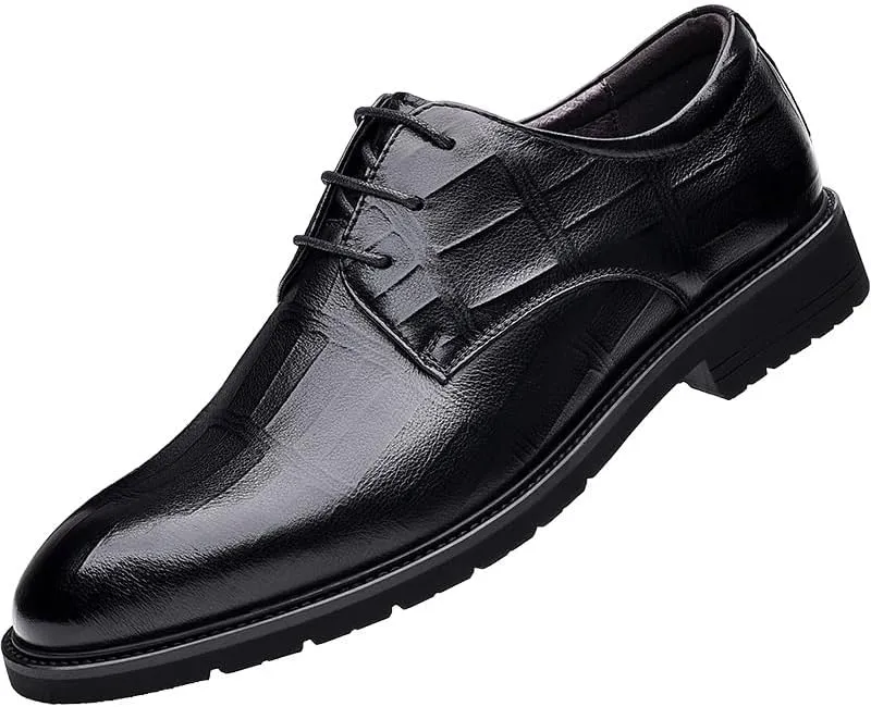 Mens Comfort Dress Shoes Men's Patent Leather Tuxedo Shoes Modern Lace-up Wedding Formal Oxford