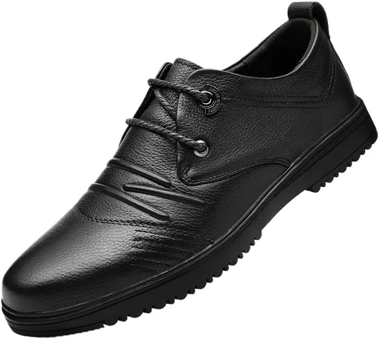 Men's Comfortable Formal Wedding Dress Shoes Mens Classic Lace Up Loafers Shoes Modern Wedding Office Work Oxfords Shoes for Men