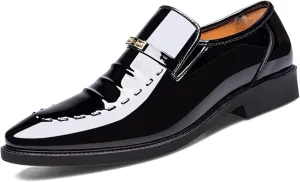 Men's Dress Loafers Shoes Classic Oxford Comfy Slip-On Suit Shoes for Driving Evening Uniform Party Work Office