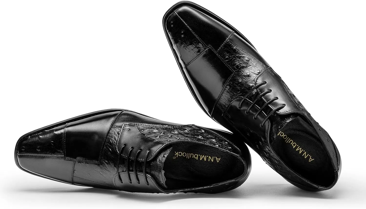 Men's Dress Shoes Derby- Modern Fashion Genuine Full Grain Leather Business Casual Shoes for Men