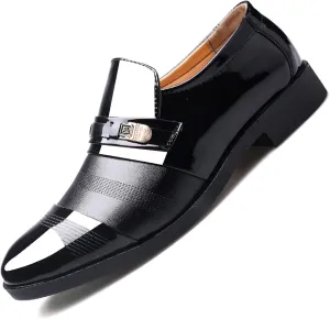 Men's Dress Shoes Loafers Driving Patent Leather Oxford Shoes Moccasins Business Office Shoes for Men