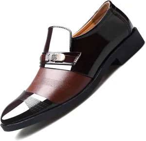Men's Dress Shoes Loafers Driving Patent Leather Oxford Shoes Moccasins Business Office Shoes for Men