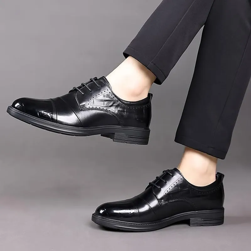 Men's Dress Shoes Men Comfortable Fashion Casual Leather Shoes Business Office Wedding Formal Modern Oxfords