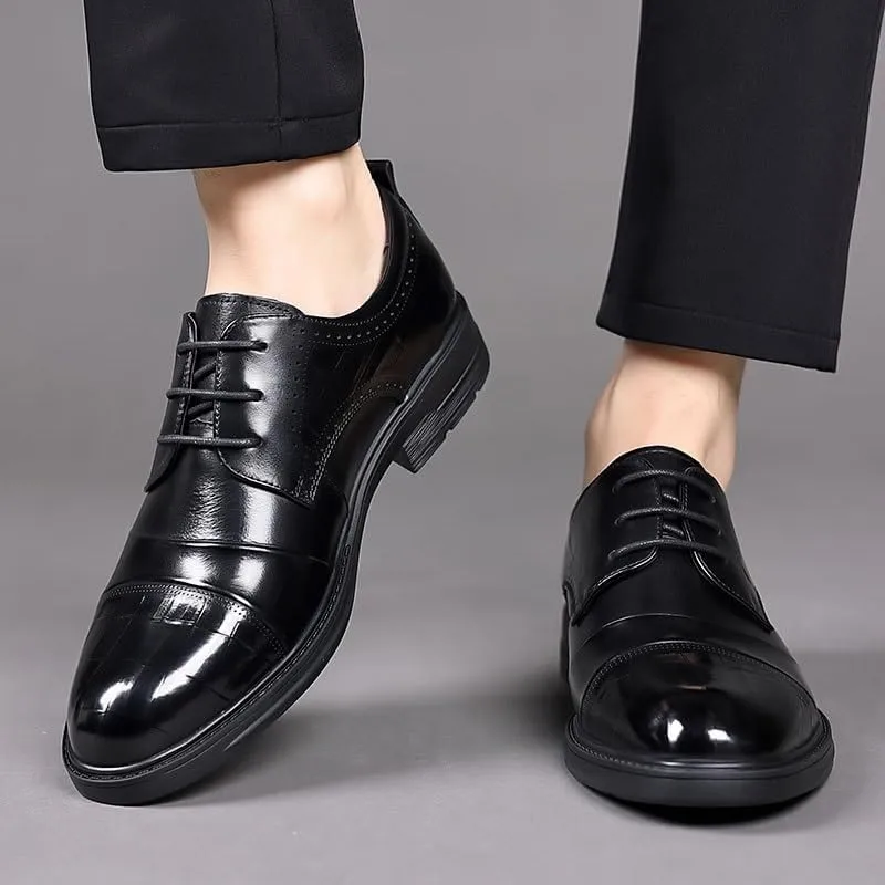 Men's Dress Shoes Men Comfortable Fashion Casual Leather Shoes Business Office Wedding Formal Modern Oxfords