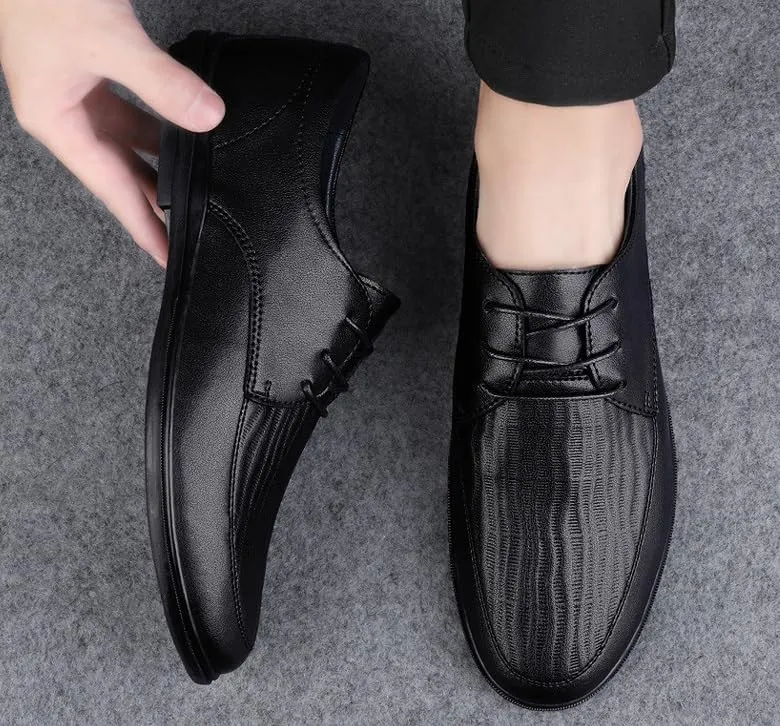 Men's Dress Shoes Men Genuine Leather Oxford Shoes Classic Business Shoes Casual Wedding Office Shoes for Men(8.5)