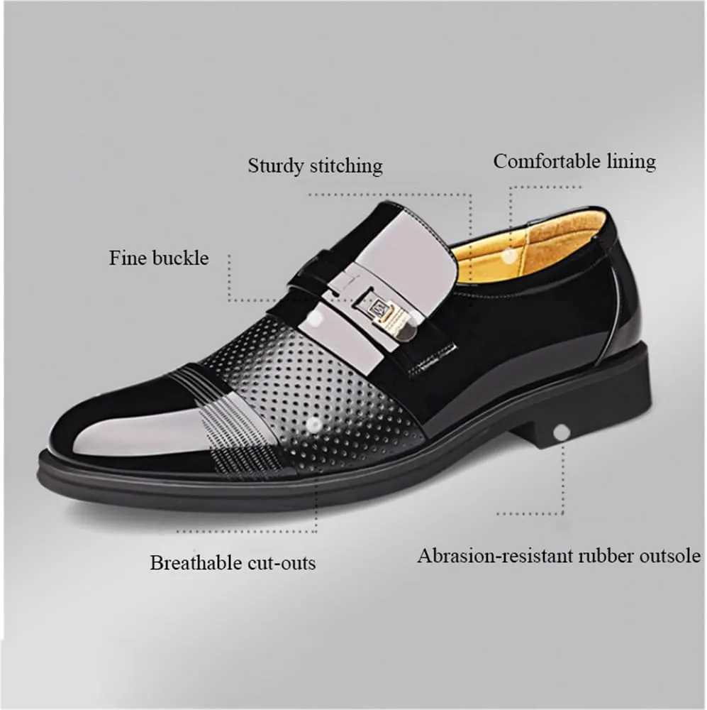 Men's Dress Shoes Oxfords Breathable Modern Derby Shoes Formal Business Wedding Shoes Classic Suit Shoes
