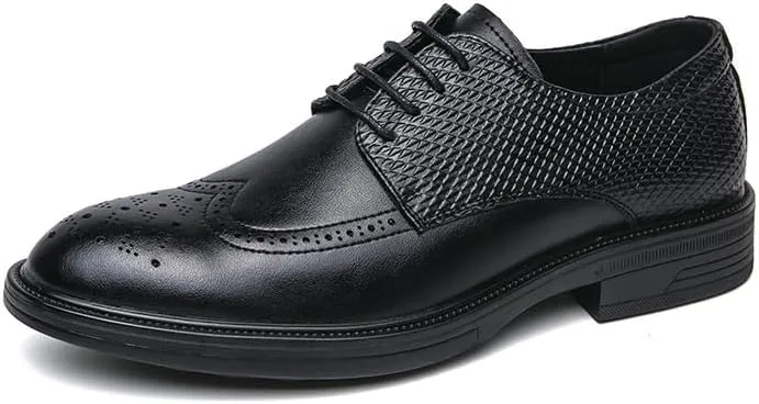 Men's Dress Sneakers Genuine Leather Oxford Shoes Non-Slip Waterproof Business Formal Derby Shoes for Men