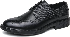 Men's Dress Sneakers Genuine Leather Oxford Shoes Non-Slip Waterproof Business Formal Derby Shoes for Men