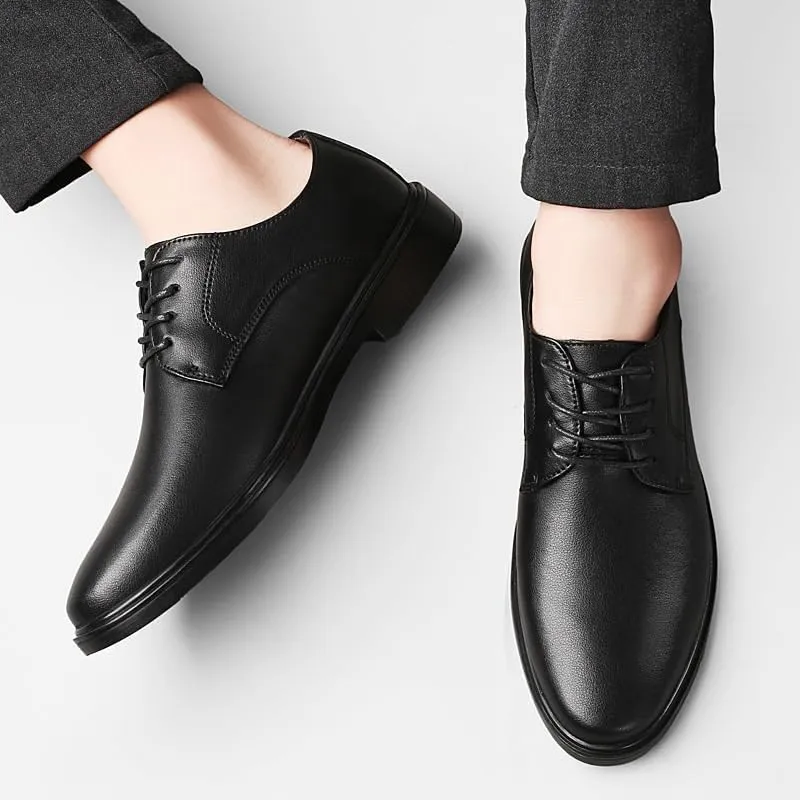 Mens Dress Sneakers Orthopedic Leather Shoes Genuine Leather Derby Fashion Formal Tuxedo Walking Shoes Wedding