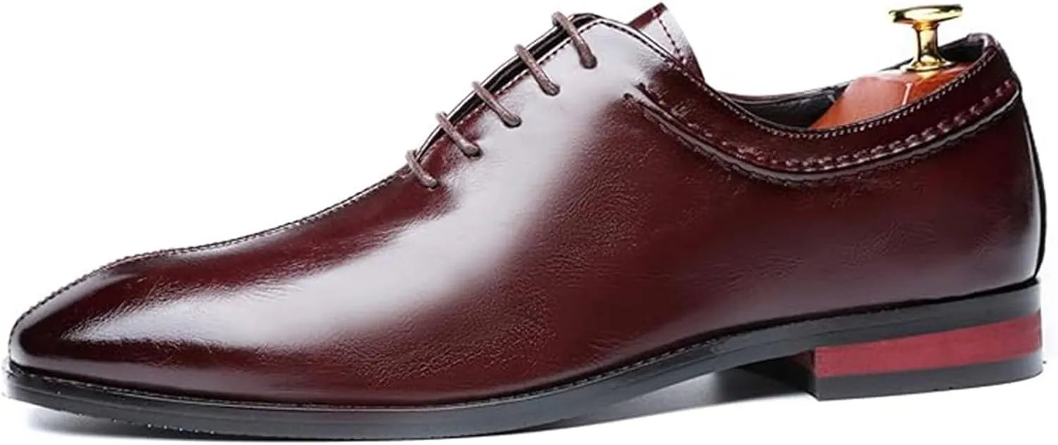 Mens Formal Dress Oxford Shoes Classic Modern Wedding Leather Full Cut