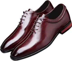 Mens Formal Dress Oxford Shoes Classic Modern Wedding Leather Full Cut