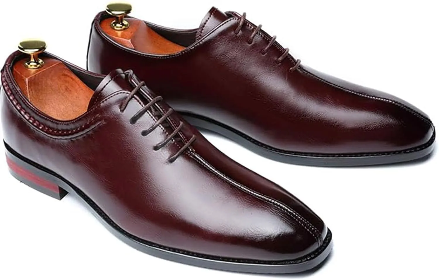 Mens Formal Dress Oxford Shoes Classic Modern Wedding Leather Full Cut