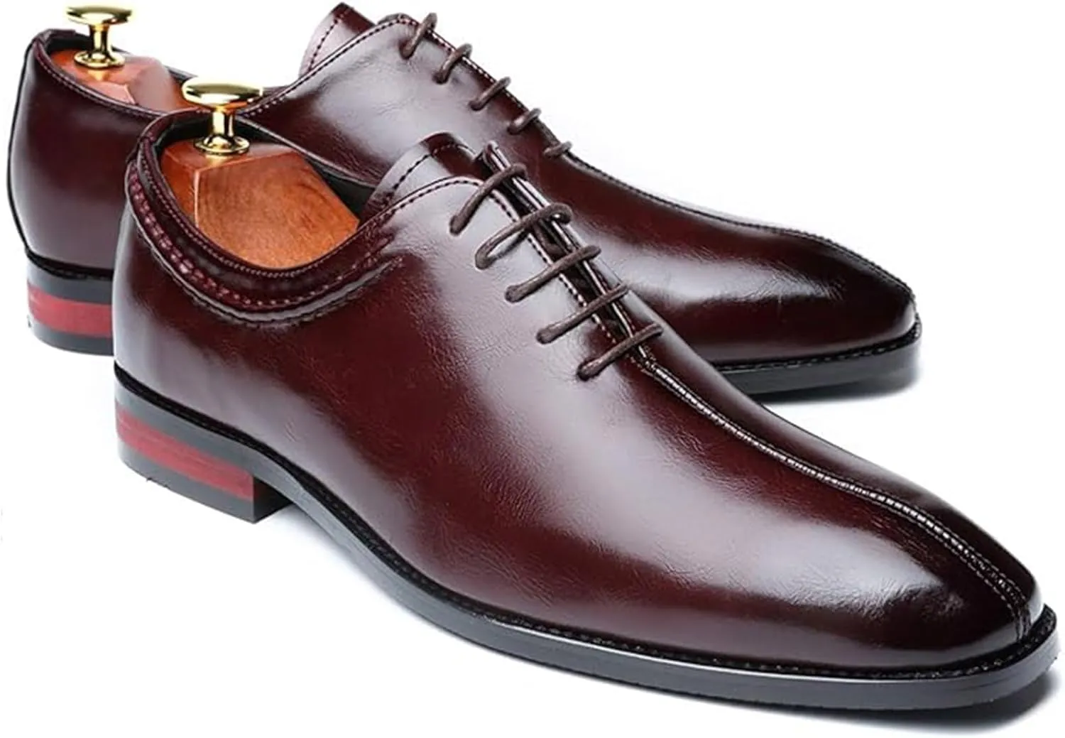 Mens Formal Dress Oxford Shoes Classic Modern Wedding Leather Full Cut