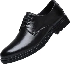 Men's Genuine Leather Oxford Shoes - Classic Modern Dress Shoes for Weddings and Business