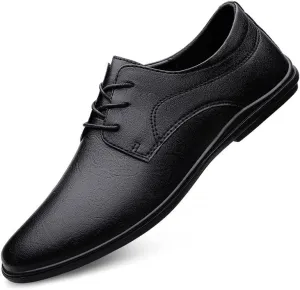 Men's Genuine Leather Oxford Shoes Classic Modern Wedding Formal Dress Shoes Casual Derby Shoe for Men