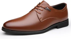 Men's Genuine Leather Oxford Shoes Fashion Casual Retro Classic Comfortable Dress Shoes Office Working Formal Derby Shoes for Men(8)