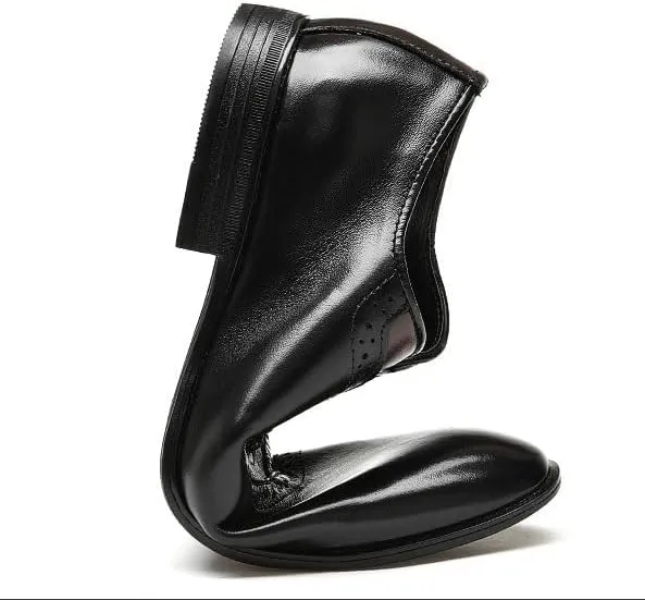 Men's Genuine Leather Oxford Shoes Non-Slip Business Formal Derby Shoes Leather Casual Dress Shoes for Men