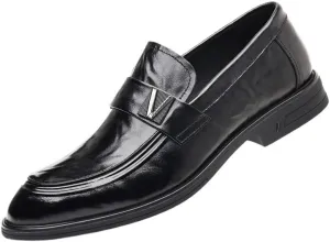 Men's Genuine Leather Platform Oxford Shoes Casual Business Dress Shoes for Men