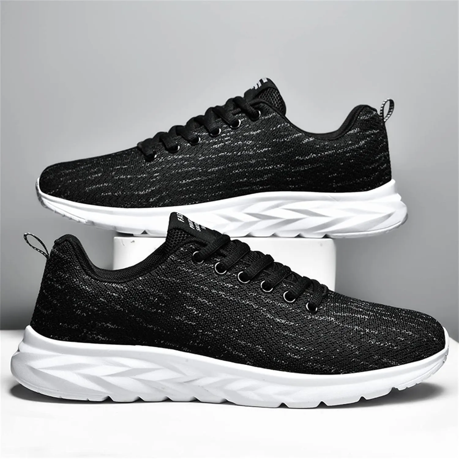 Mens Lace up Sports Shoes Comfy Arch Support Walking Shoes Breathable Lightweight Cushion Running Shoe for Men Daily Work Lace up Sneakers Travel Friendly Long Standing Footwear
