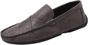 Mens Leather Loafers Slip On for Business Casual Office Work Wedding Comfortable Lightweight Dress Shoes